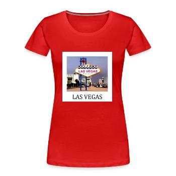 Cartel de Las Vegas - Women's Premium Organic T-Shirt - red - Front - Mia (176cm)