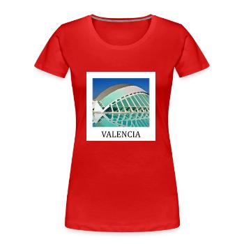 Valence - T-shirt bio Premium Femme - rouge - Devant - Mia (176cm)