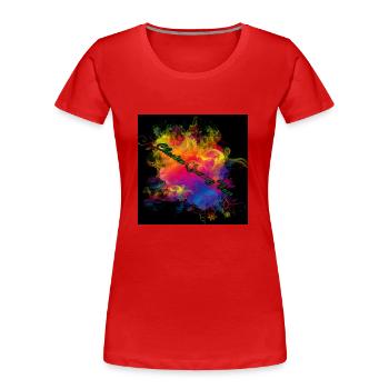 Chaoten Gaming Team2 - Frauen Premium Bio T-Shirt - Rot - Vorne - Mia (176cm)