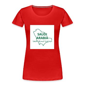 Karte von Saudi-Arabien - Frauen Premium Bio T-Shirt - Rot - Vorne - Mia (176cm)