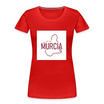 Karte der Region Murcia - Frauen Premium Bio T-Shirt - Rot - Vorne - Mia (176cm)