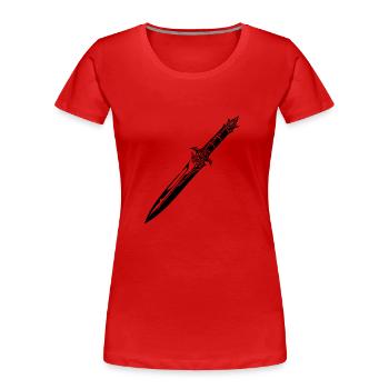 Knife Cutler Knife Lover - Women's Premium Organic T-Shirt - red - Front - Mia (176cm)