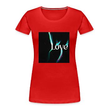 Liebe - Frauen Premium Bio T-Shirt - Rot - Vorne - Mia (176cm)