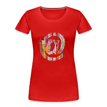 internet email www funny meme grunge tech leters - Frauen Premium Bio T-Shirt - Rot - Vorne - Mia (176cm)