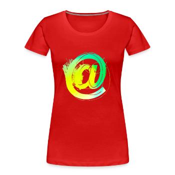 internet email www funny meme grunge tech leters - Frauen Premium Bio T-Shirt - Rot - Vorne - Mia (176cm)