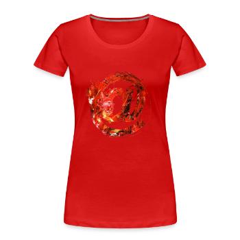 internet email www funny meme grunge tech leters - Frauen Premium Bio T-Shirt - Rot - Vorne - Mia (176cm)
