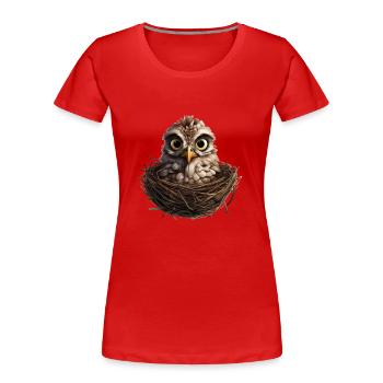 Der Kuckuck im zu klein gewordenen Nest - Frauen Premium Bio T-Shirt - Rot - Vorne - Mia (176cm)