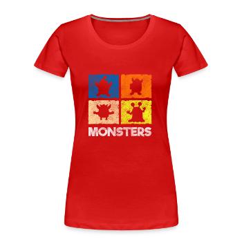 Halloween Kreatur Kinder Verkleidung - Frauen Premium Bio T-Shirt - Rot - Vorne - Mia (176cm)