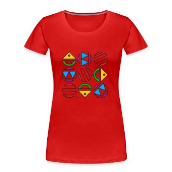 Jahrgang 1980 - Frauen Premium Bio T-Shirt - Rot - Vorne - Mia (176cm)