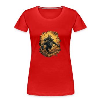 Diver - Women's Premium Organic T-Shirt - red - Front - Mia (176cm)