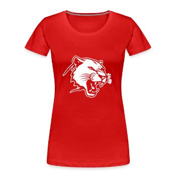 Panther Predator Jungle Wildcat - T-shirt bio Premium Femme - rouge - Devant - Mia (176cm)