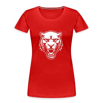 Panther Predator Jungle Wildcat - T-shirt bio Premium Femme - rouge - Devant - Mia (176cm)