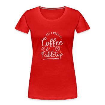 Brettspiel Spielbrett Würfel Spieler - Frauen Premium Bio T-Shirt - Rot - Vorne - Mia (176cm)