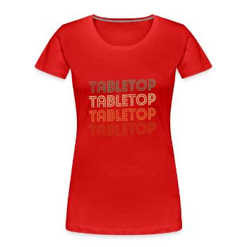 Jeu de rôle sur table - T-shirt bio Premium Femme - rouge - Devant - Mia (176cm)