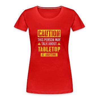 Play Role Playing Strategy - Women's Premium Organic T-Shirt - red - Front - Mia (176cm)