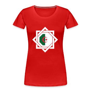 Algeria (DZ) - Women's Premium Organic T-Shirt - red - Front - Mia (176cm)