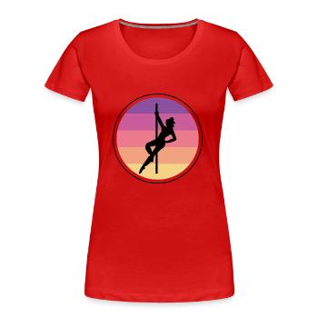 Dancing Dance Music - Frauen Premium Bio T-Shirt - Rot - Vorne - Mia (176cm)