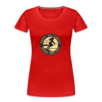 Halloween Spooky Vibes Only Witch - Women's Premium Organic T-Shirt - red - Front - Mia (176cm)