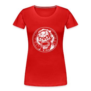 Zombie Untoter Halloween Horror - Frauen Premium Bio T-Shirt - Rot - Vorne - Mia (176cm)
