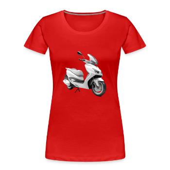 Sports scooter - Women's Premium Organic T-Shirt - red - Front - Mia (176cm)