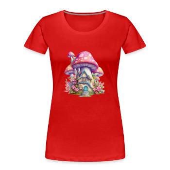 Fairy House Pizhaus Märchenwelt Kinder Phantasie - Frauen Premium Bio T-Shirt - Rot - Vorne - Mia (176cm)
