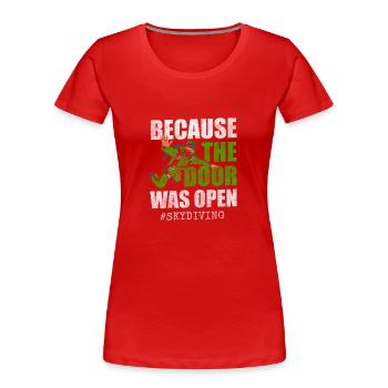 Fallschirmspringer Sprung Freifall Base Jump - Frauen Premium Bio T-Shirt - Rot - Vorne - Mia (176cm)