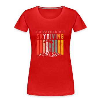 Fallschirm Adrenalin - Frauen Premium Bio T-Shirt - Rot - Vorne - Mia (176cm)