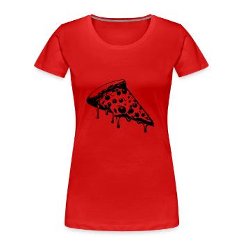 Pizza Fast Food Pizzeria - Frauen Premium Bio T-Shirt - Rot - Vorne - Mia (176cm)