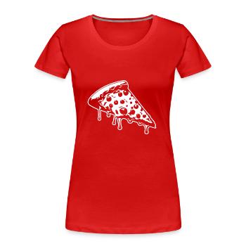 Pizza Fast Food Pizzeria - Frauen Premium Bio T-Shirt - Rot - Vorne - Mia (176cm)