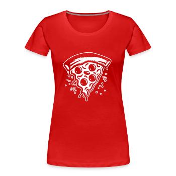 Pizza Fast Food Pizzeria - Frauen Premium Bio T-Shirt - Rot - Vorne - Mia (176cm)
