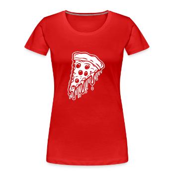 Pizza Fast Food Pizzeria - Frauen Premium Bio T-Shirt - Rot - Vorne - Mia (176cm)