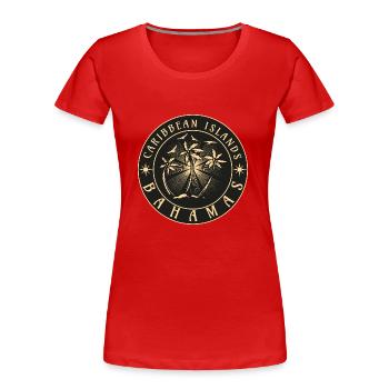Caribbean Islands Bahamas Vintage - Women's Premium Organic T-Shirt - red - Front - Mia (176cm)
