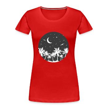 Sommer - Frauen Premium Bio T-Shirt - Rot - Vorne - Mia (176cm)