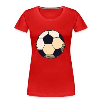 Ballsport - Frauen Premium Bio T-Shirt - Rot - Vorne - Mia (176cm)
