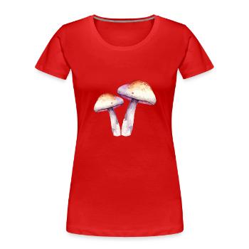 mycètes - T-shirt bio Premium Femme - rouge - Devant - Mia (176cm)