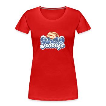 Tenerife Canary Islands Ocean Sunset - Women's Premium Organic T-Shirt - red - Front - Mia (176cm)