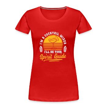 Cocktail Mixer Alkohol Mixer Tequila Sunrise - Frauen Premium Bio T-Shirt - Rot - Vorne - Mia (176cm)