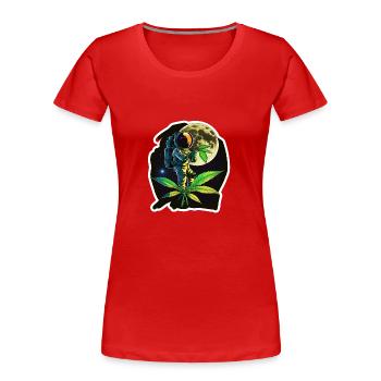 L'astronaute intérieur - T-shirt bio Premium Femme - rouge - Devant - Mia (176cm)