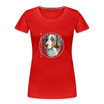 Japanese Australian Shepherd - Women's Premium Organic T-Shirt - red - Front - Mia (176cm)