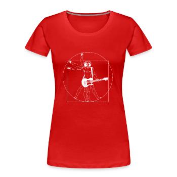 style Da Vinci Rock - Homme Musique Festival - Frauen Premium Bio T-Shirt - Rot - Vorne - Mia (176cm)