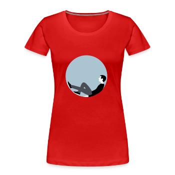 Blase - Frauen Premium Bio T-Shirt - Rot - Vorne - Mia (176cm)