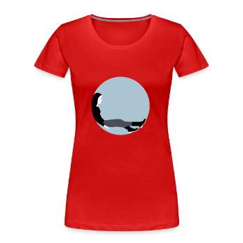 Blase - Frauen Premium Bio T-Shirt - Rot - Vorne - Mia (176cm)