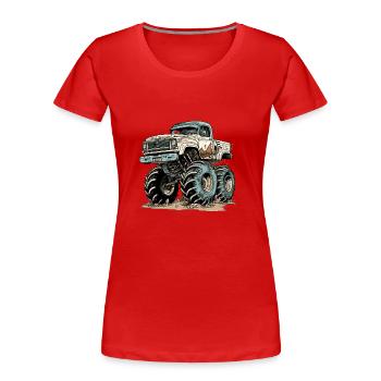 Monster truck Bigcam - Frauen Premium Bio T-Shirt - Rot - Vorne - Mia (176cm)