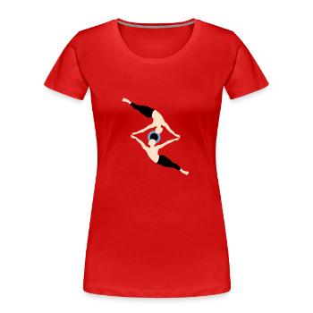 Eye - T-shirt bio Premium Femme - rouge - Devant - Mia (176cm)