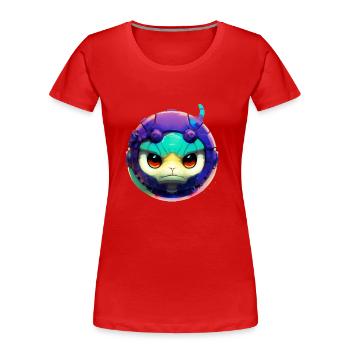 alien dragon - Frauen Premium Bio T-Shirt - Rot - Vorne - Mia (176cm)