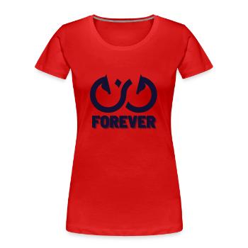 FOREVER Horse Love - Frauen Premium Bio T-Shirt - Rot - Vorne - Mia (176cm)