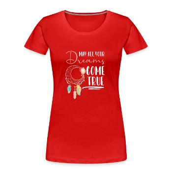 Träume Ureinwohner Tattoo Esoterik - Frauen Premium Bio T-Shirt - Rot - Vorne - Mia (176cm)