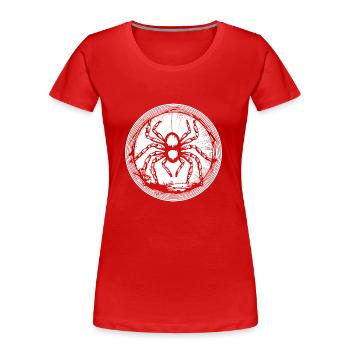 Spinne Spinnen Tiere - Frauen Premium Bio T-Shirt - Rot - Vorne - Mia (176cm)