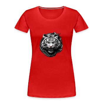 Tiger King - Women's Premium Organic T-Shirt - red - Front - Mia (176cm)