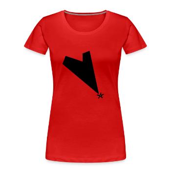 Chutes de pierres - T-shirt bio Premium Femme - rouge - Devant - Mia (176cm)